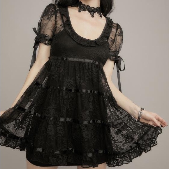 widow Dresses & Skirts - Widow House On The Hill Mini Babydoll Dress